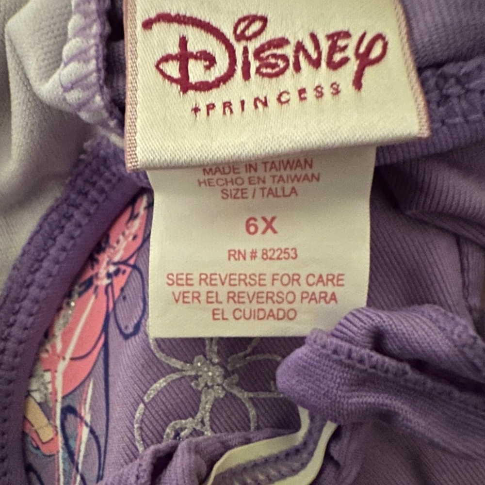 Disney Princess Bathing Suit Girls Size 6X Cinderella, Aurora, Snow White - Picture 4 of 4